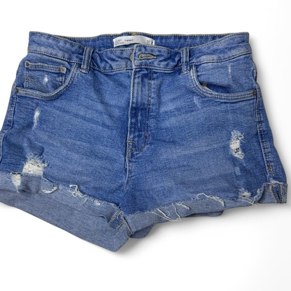 ZARA high-rise denim shorts - Picture 1 of 4